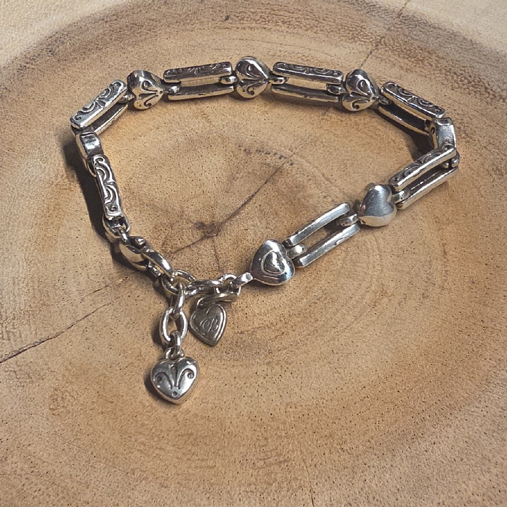 Brighton "Pompeii" collection silver-toned bracelet.